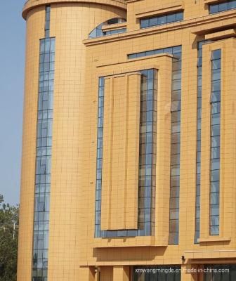 F236natural Surfaced Champagne Yellow and Heat Preservation Terracotta Facade Panels for Residential and Floor Material