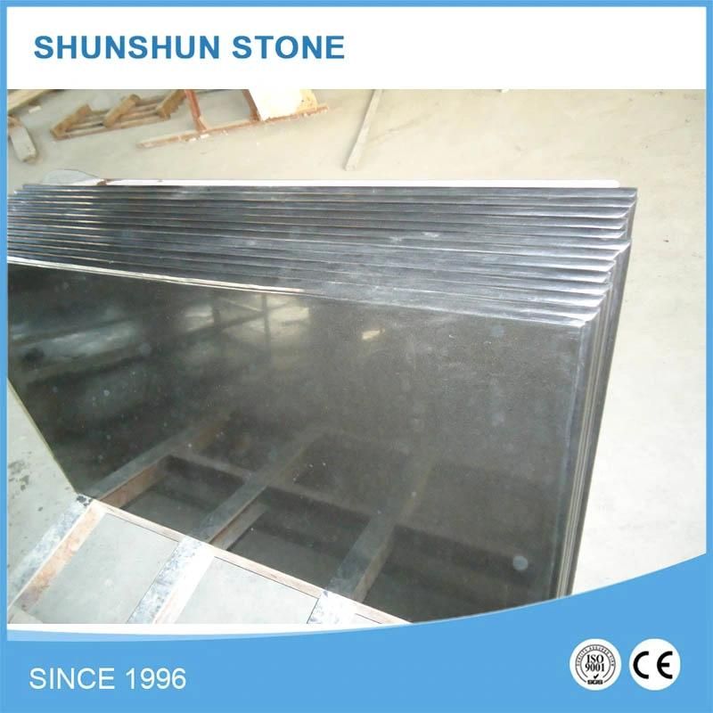 Mongolia Black Granite Prefab Kitchen Top Countertop