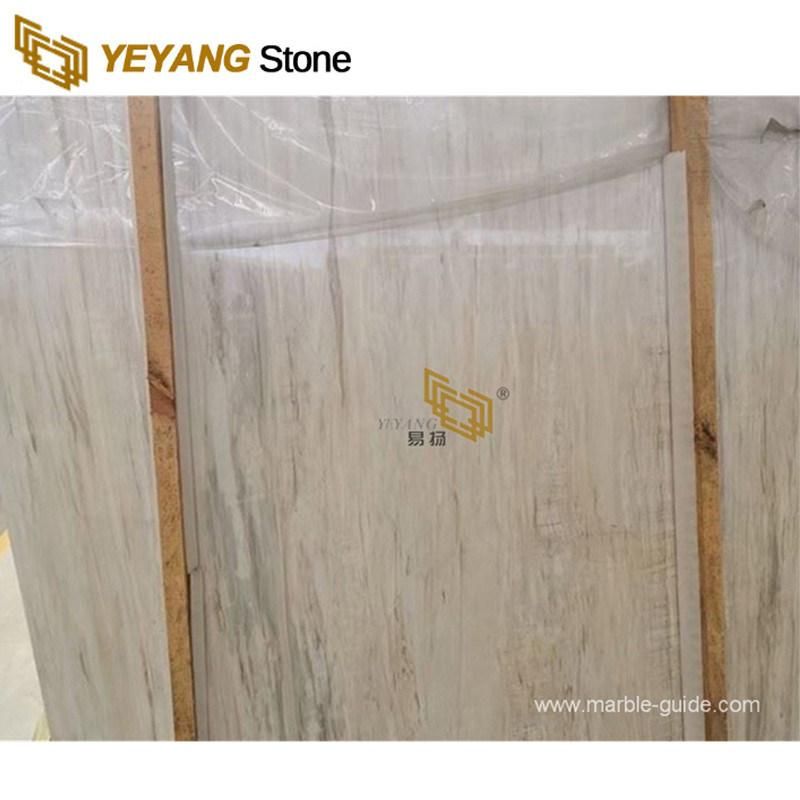 Honed/Polished Natural Eurasian White Wood Marble for Interior/Kitchen/Batnroom/Backsplash/Flooring/Wall Tiles