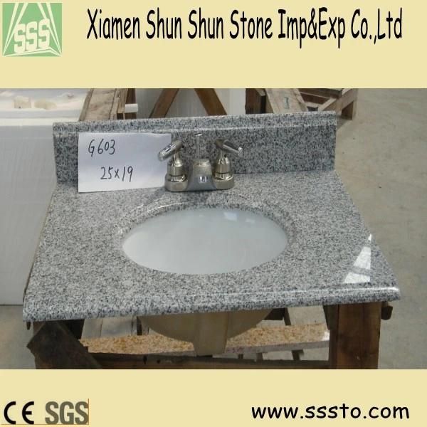 Brown Polished Granite Marble Bathroom Vanity Tops