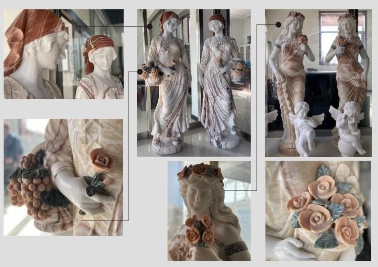 Natural Stone Marble Balustrade House Decorative Stone Railings White Marble Balcony Baluster