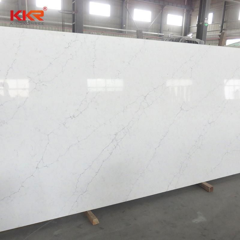 Calacatta Gold White Quartz Stone Slab for Kitchen Countertop 2cm 3cm