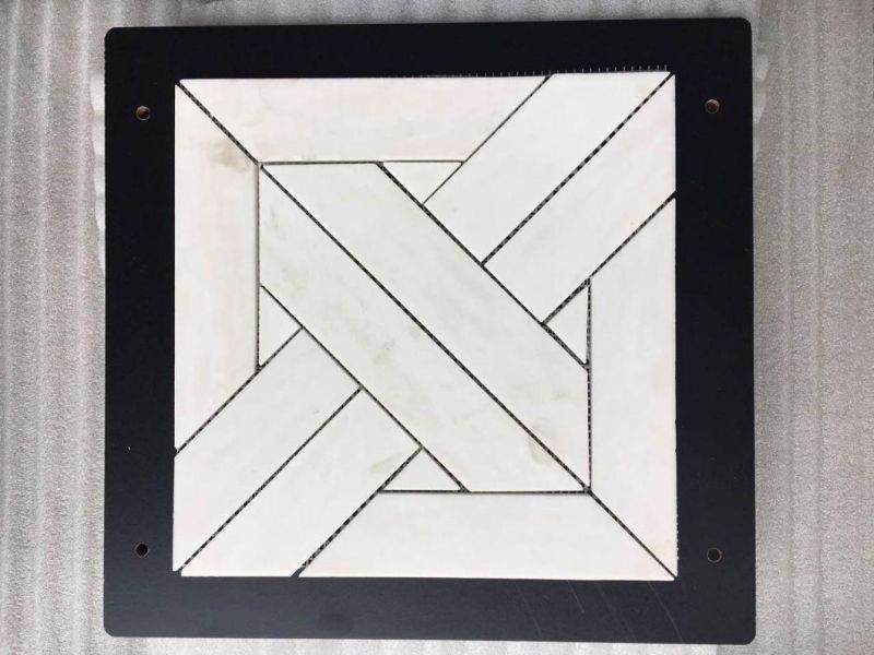 Natural Basketwave White Marble Carrara Mosaic for Wall/ Floor Decoration
