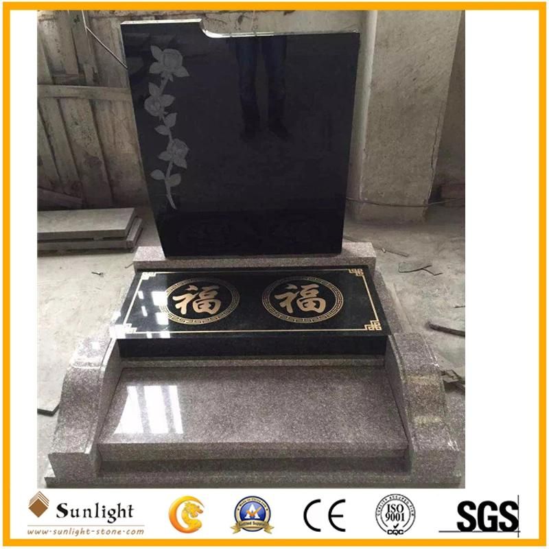 China Hebei/Shanxi Black/Poland New Styles for Granite Tombstone/Headstone/Stone Monuments