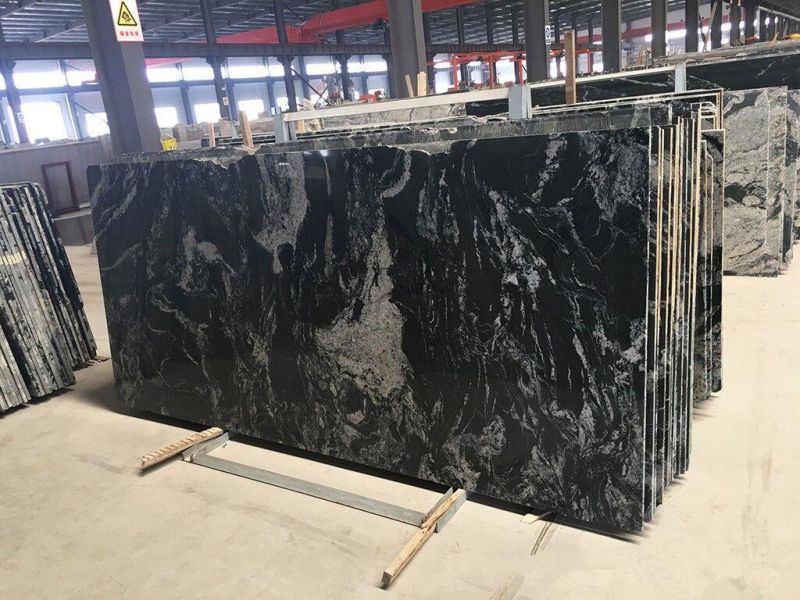 China Cosmic Black Granite Solid Worktops Kitchen Stone Slabs/Tile/Panel/Plate