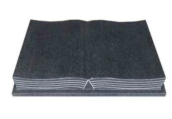 Black Granite Open Book Shape Grave Headstone Monument Tombstone