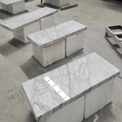 Italian Calacatta White Marble Slab for Kitchen Countertop Bianco White Carrara Marble Slab Countertop Materials