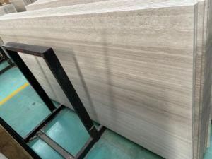 Serpeggiante Light Wooden White Polished Marble Slabs