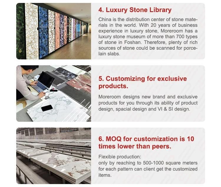 Open Book Villa Wall Decor Big Porcelain Stone Panel