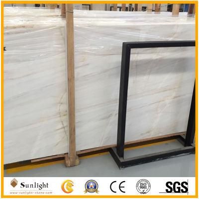 Direct Factory Cheap Natural White Marble with Gold Lines