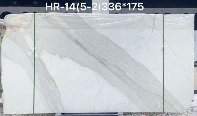 Hot Doceration Luxry Natural Italian White Marble Calacatta Slab Tiles Background Wall Countertop