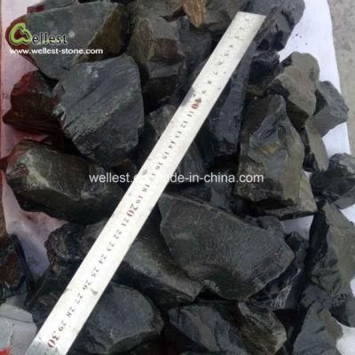 Natural Rough Finish Black Gravel Stone for Driveway Walkway Paving