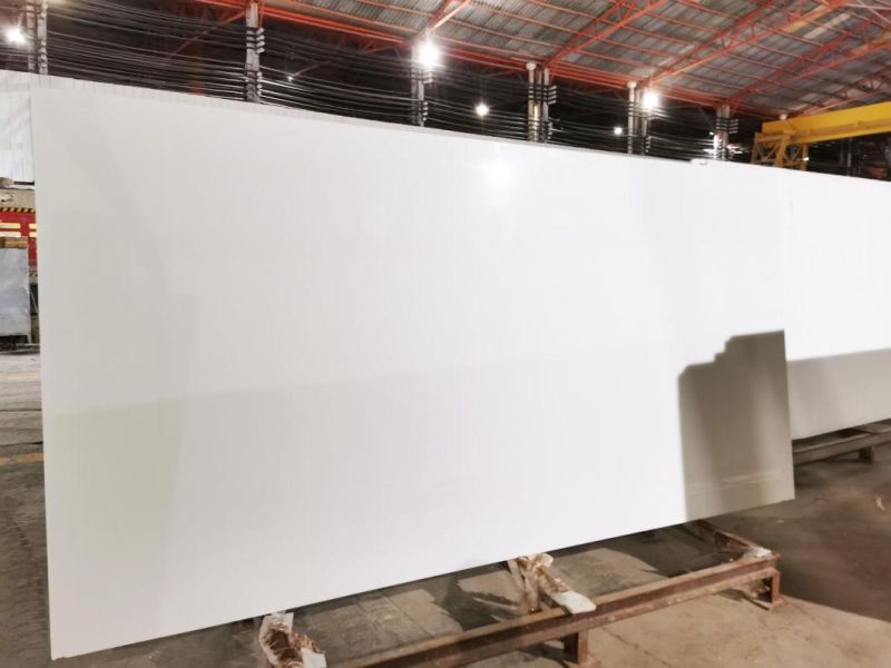 White Nano Microlite Stone Artificial Glass Stone for Countertops and Wall Tiles
