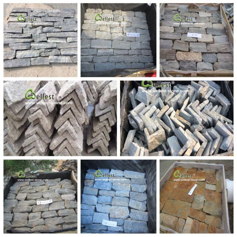 Natural Split Retaining Wall Random Field Stone Wall