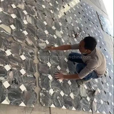 Landscape Purple Polished Rosso Luana Marble for Wall Background, Countertops