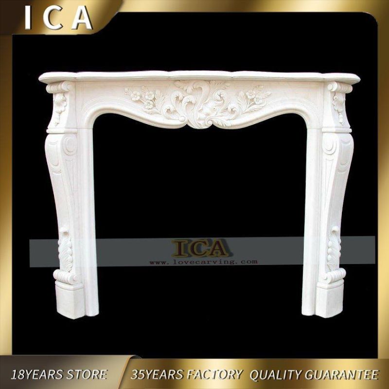 Modern White Marble Fireplace Stone New Design Fireplace