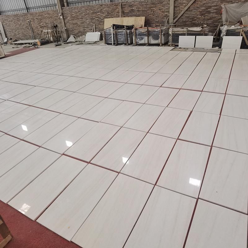 High Quality Natural White Wood Grain Marble Stone Block for Countertops Bar Tops Big Slabs Natural Stone Marbles Stone Block