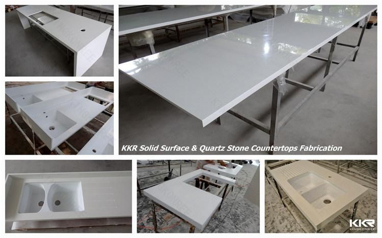 Customized Artificial Quartz Apartment Kitchen Countertop