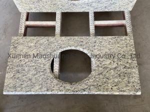 Popular Polished Santa Cecilia Yellow Granite Bathroom Countertop