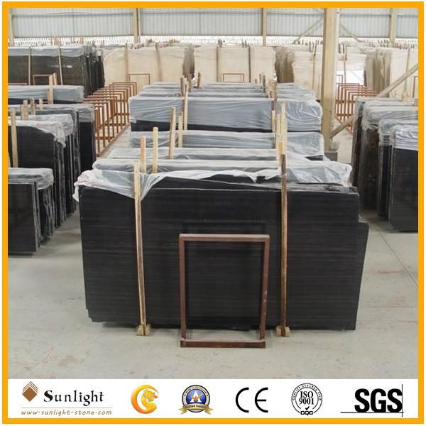 Cheap Polished China Black Wooden Vein Marble, Black Wood Marble