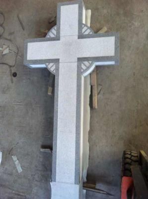 Grey Granite Cross Headstone Monument Factory Sell
