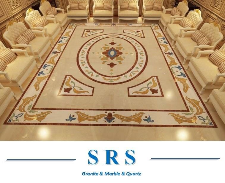 Natural Marble Water Jet Medallion Mosaic Pattern for Floor/Hotel/Home Decoration