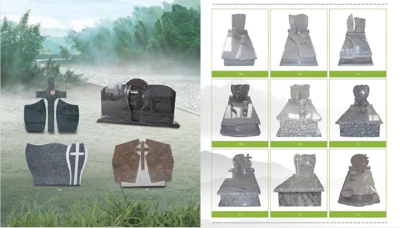 Poland Style Granite/Marble Tombstone Cross with Custom Design