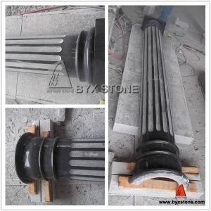G654 Dark Grey Granite Stone Roman Column / Hollow Pillar