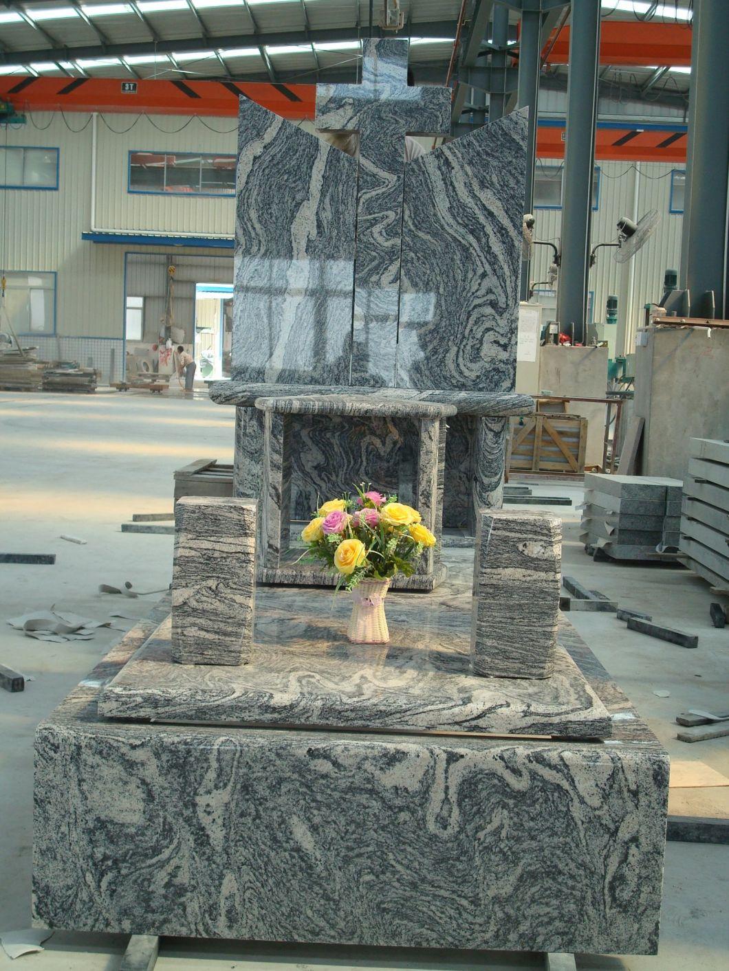 China Juparana G350 Granite Tombstone Natural Stone High Quality Monuments