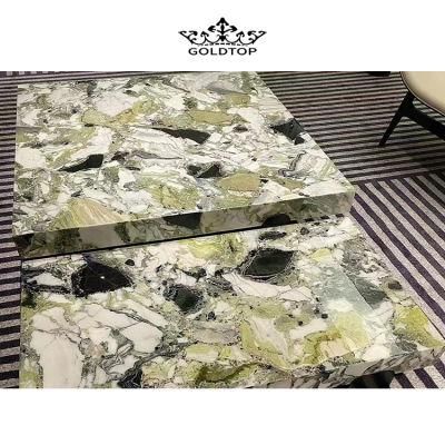 Natural Stone Cold Emerald Marble Tile/Slab/Countertop/Vanity for Engineering/Project Building Wholesale