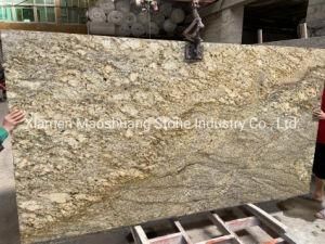 South African Gold Yellow Granite Stone Slabs for Prefab Countertop