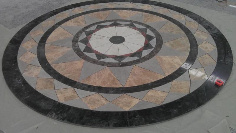 Classic Marble Patterns Waterjet Medallion Floor Tiles Natural Stone Factory Direct Sale
