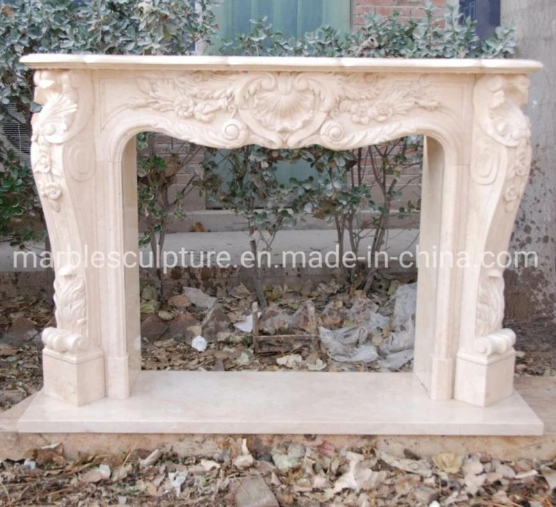 Custom Made Classic Marble Sculpture Fireplace Home Decoration (SYMF-273)