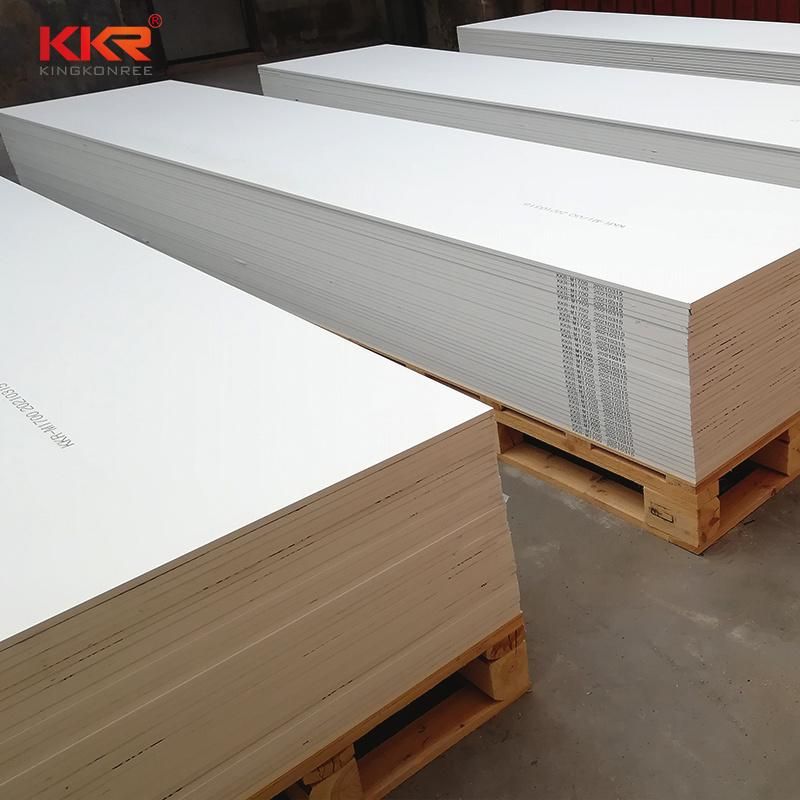 Wholesale Glacier White Acrylic Stone Sheets Corian Solid Surface for Thermoforming Tops, Wall Cladding