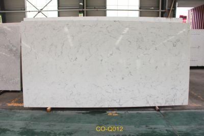 White Carrara of Artificial Quartz Stone Slab Used for Decoration