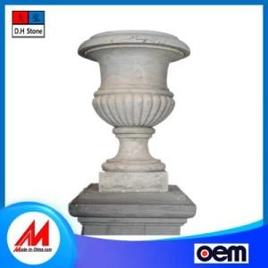 Made in China Hand Carved White Marble Stone Flower Pot