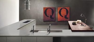 Elegance Series Pure Grey Artificial Engineered Quartz Stone Countertop/Vanity Top/Work Top Slab