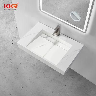 24 Inch to 72 Inch Single and Double Sink Prefab Vanity Countertops for Hotel