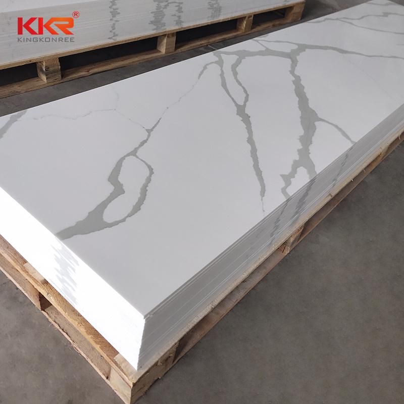 Carrara Marble Solid Surface Stone Kitchen Island Material Kitchen Counter Tops Worktops Solid Surface Sheet