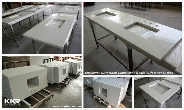 Artificial Stone Customized Solid Surface Vanity Tops for Bathroom