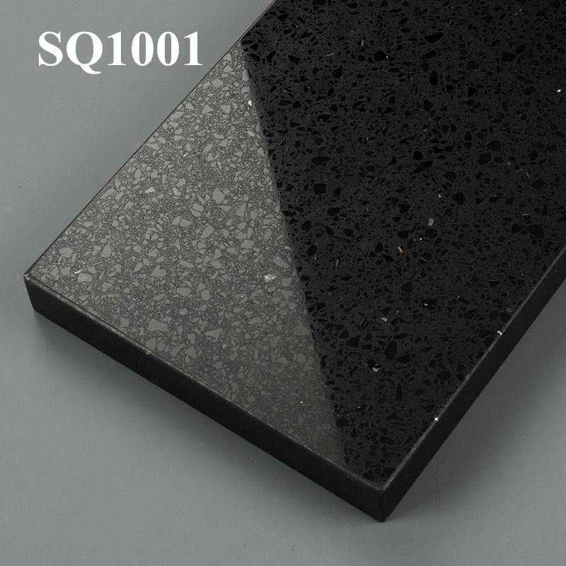 Black/White Mirror Quartz Stone for Restaurant Table