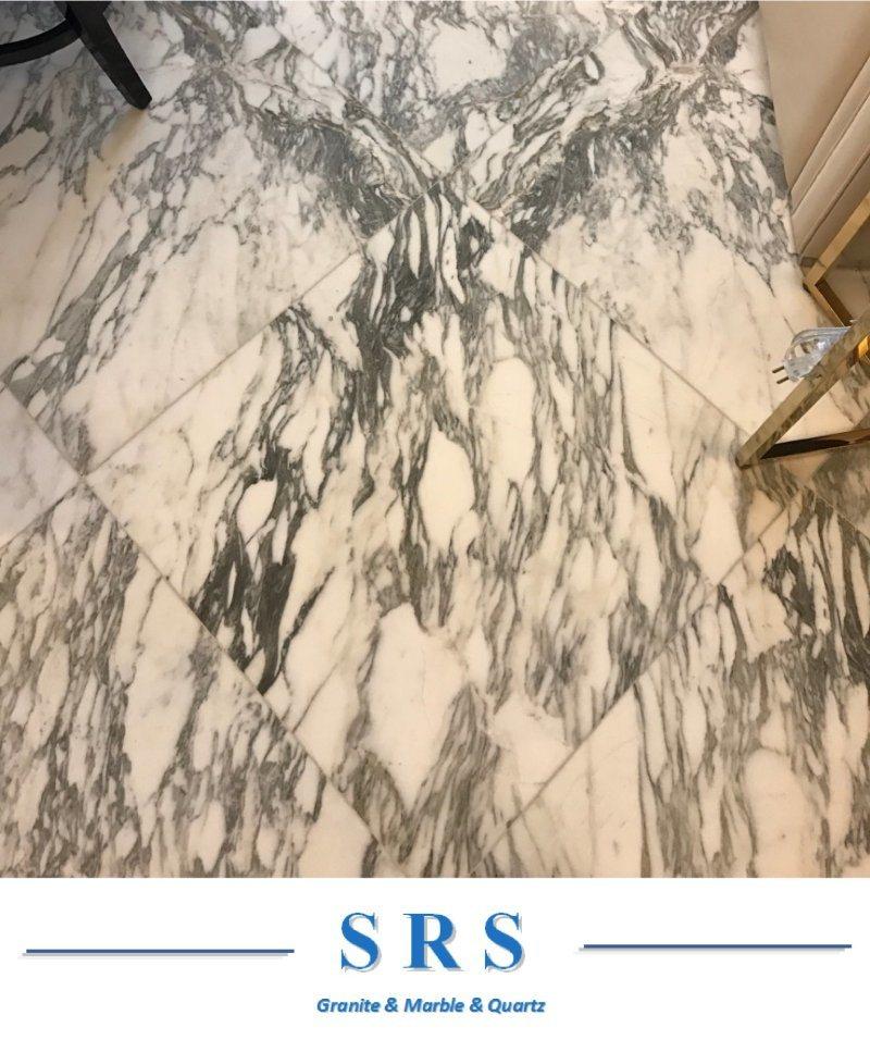 Arabescato White Marble with Black Veins for Flooring Tiles/Big Slabs/Bathroom