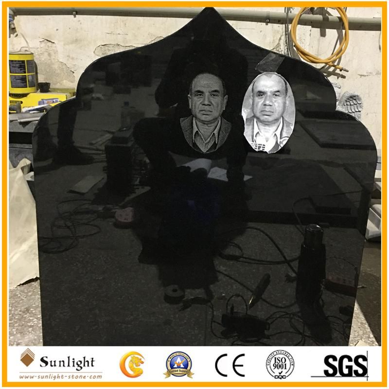 Muslim Tombstone Black Granite Absolute Black Tombstone Custom Monument