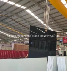 Nano Absoulte Pure Black Man Made Crystallized Glass Stone
