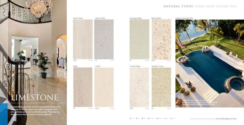 Beige Moca Cream Limestone for Tiles and Wall