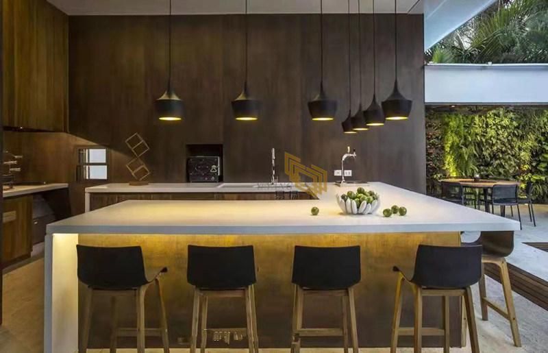 Nano Pure White Crystallized Glass Marble Slab for Kitchen Countertops/Island/Tabletop