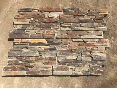Cheap Chinese Rusty Slate Cultural Stone Natural Wall Cladding Panel