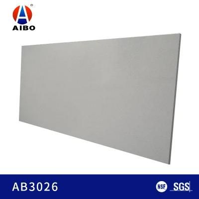 Indoor Decorative Countertops Pure Grey Quartz Stone Scratch Resistant