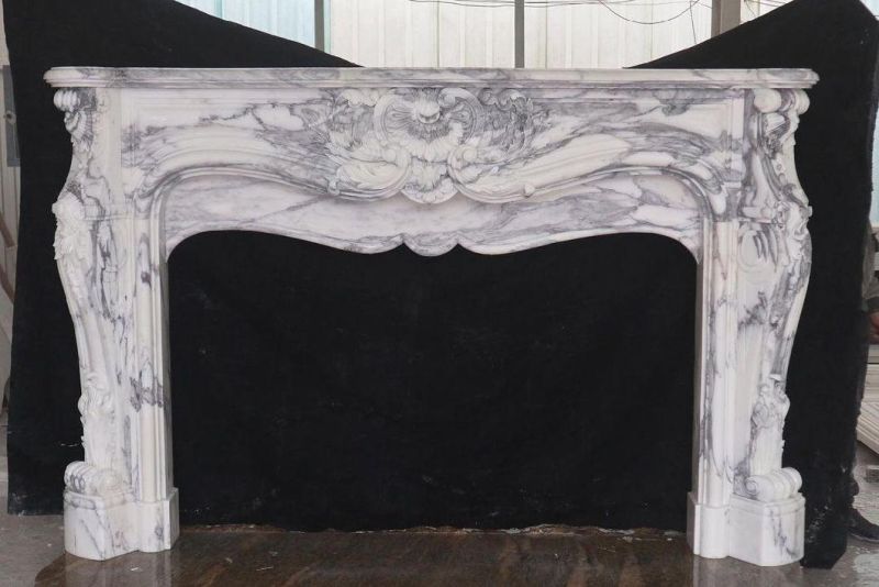 Stone Fireplace Surround Carving Marble Fireplace for Home Decoration