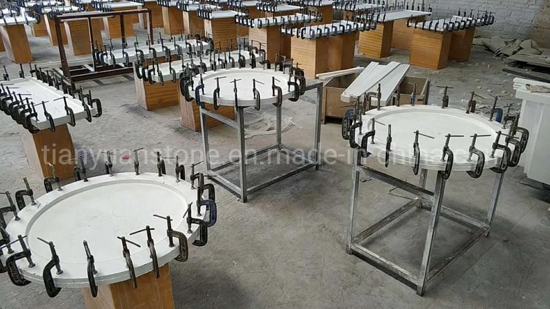 Modern Metal Rectangle Console Table with Marble Top